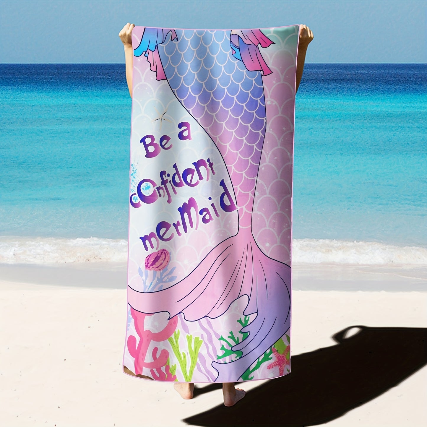 Tropical-themed microfiber beach towels (27.5”x 55”) with vibrant ocean prints. Quick-drying, soft, and absorbent. Ideal for swimming, surfing, yoga, camping, and fitness. Compact and lightweight.