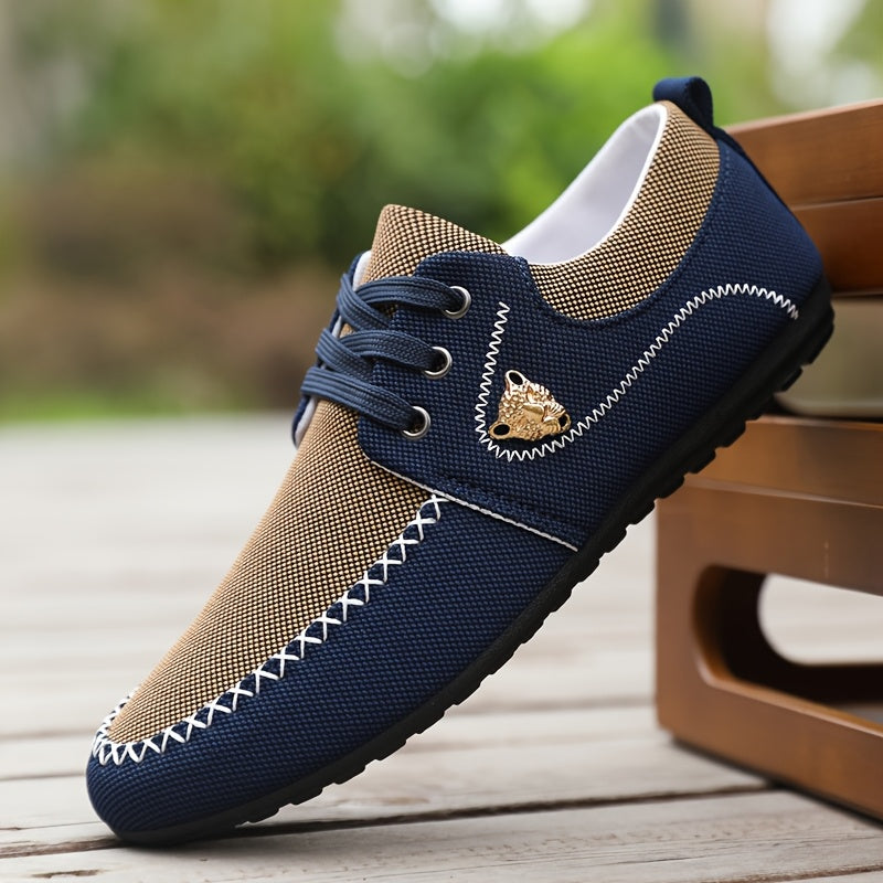 Men's business casual shoes, comfortable and durable. Suitable for all seasons, with non-slip PVC sole and fabric upper.