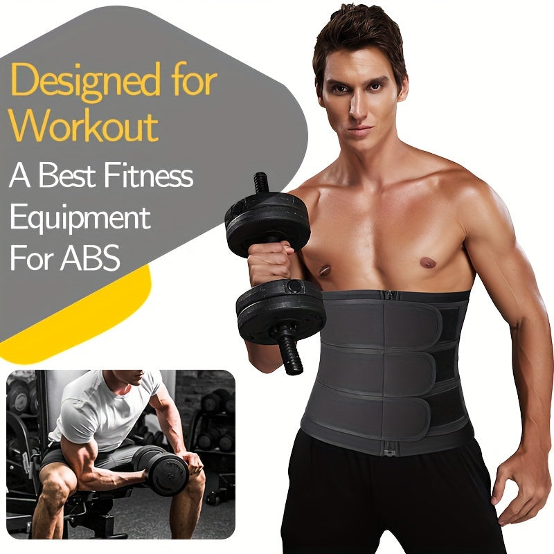 Men's waist trainer to reduce abdomen size and shape body, trim belly and sweat.