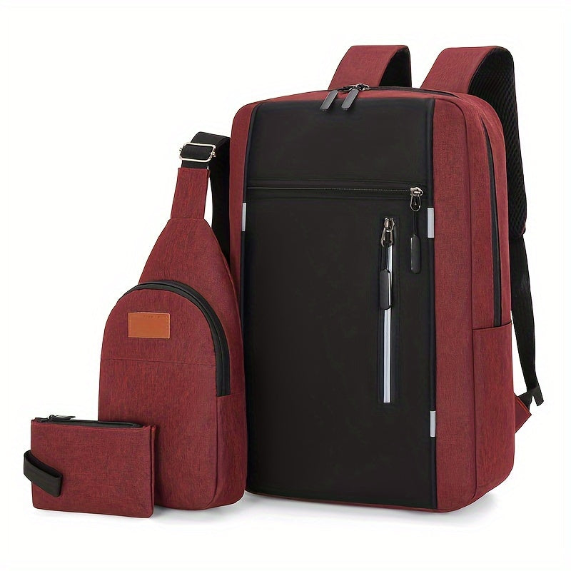 Large Capacity Korean Style Backpack Set for Computer School