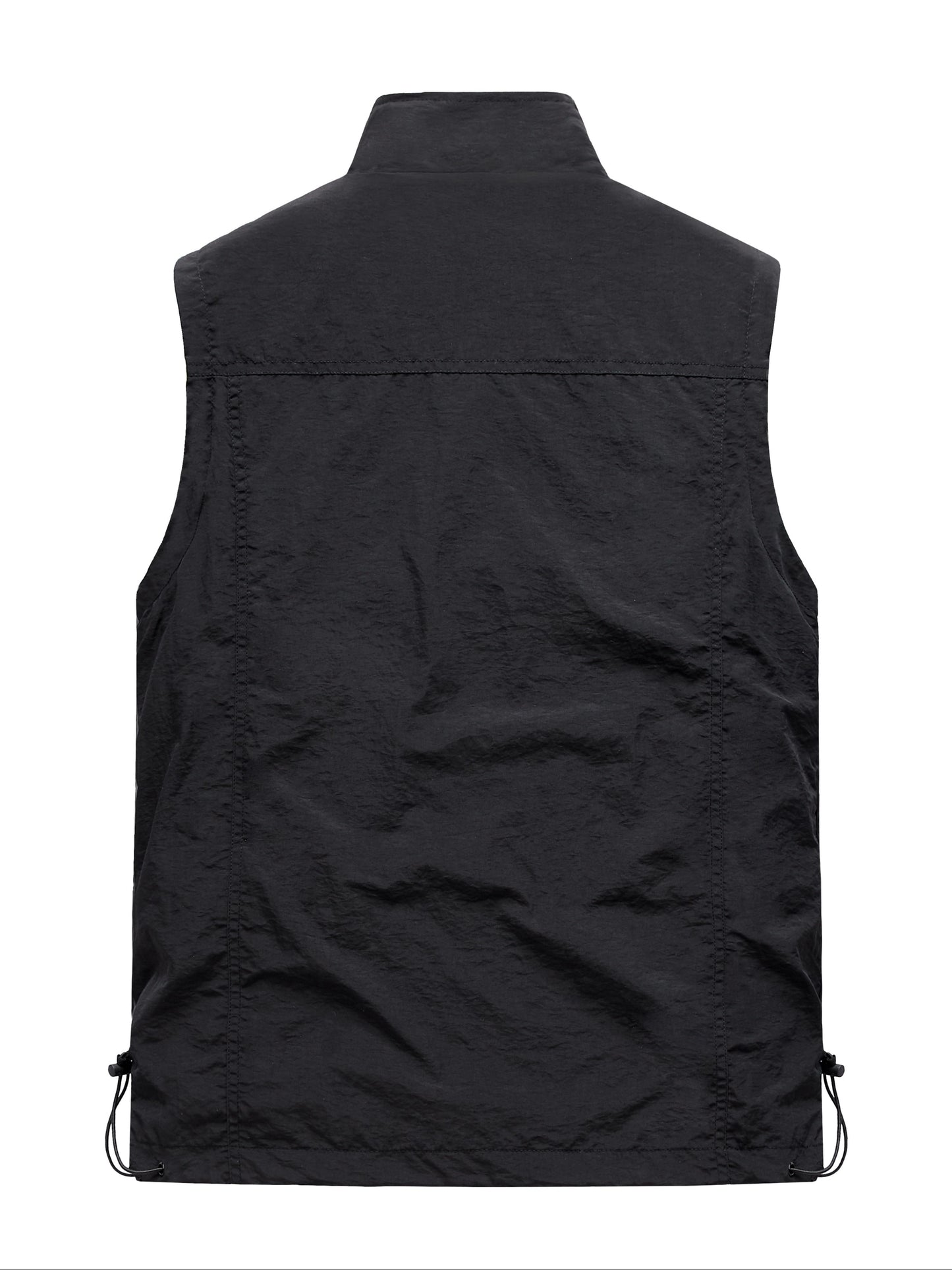 Men's zip-up stand collar vest for outdoor sports