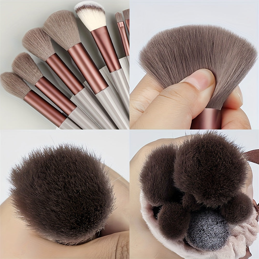 Full set of soft synthetic brushes for quick and easy makeup application, suitable for beginners and professional makeup artists. Convenient for travel. Perfect Valentine's Day gift.