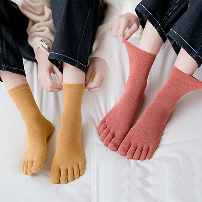 Toe socks designed for running and athletic activities, suitable for women.