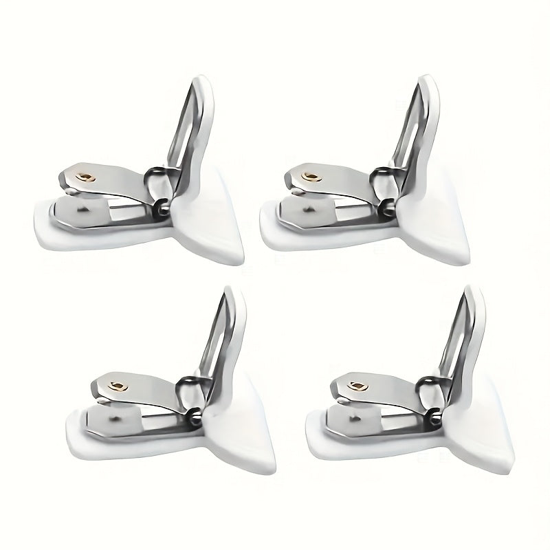 Set of 4 White Bedding Clips, Versatile Non-Slip Comforter Clips with Foam Padding for Hand Washing, Ideal for Securing Duvets in Home and Car