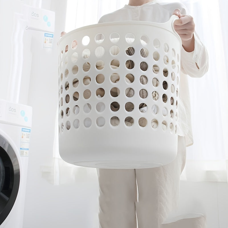 Contemporary Mesh Laundry Basket with Handles - Ideal Storage Option for Bathroom, Bedroom, and Living Room