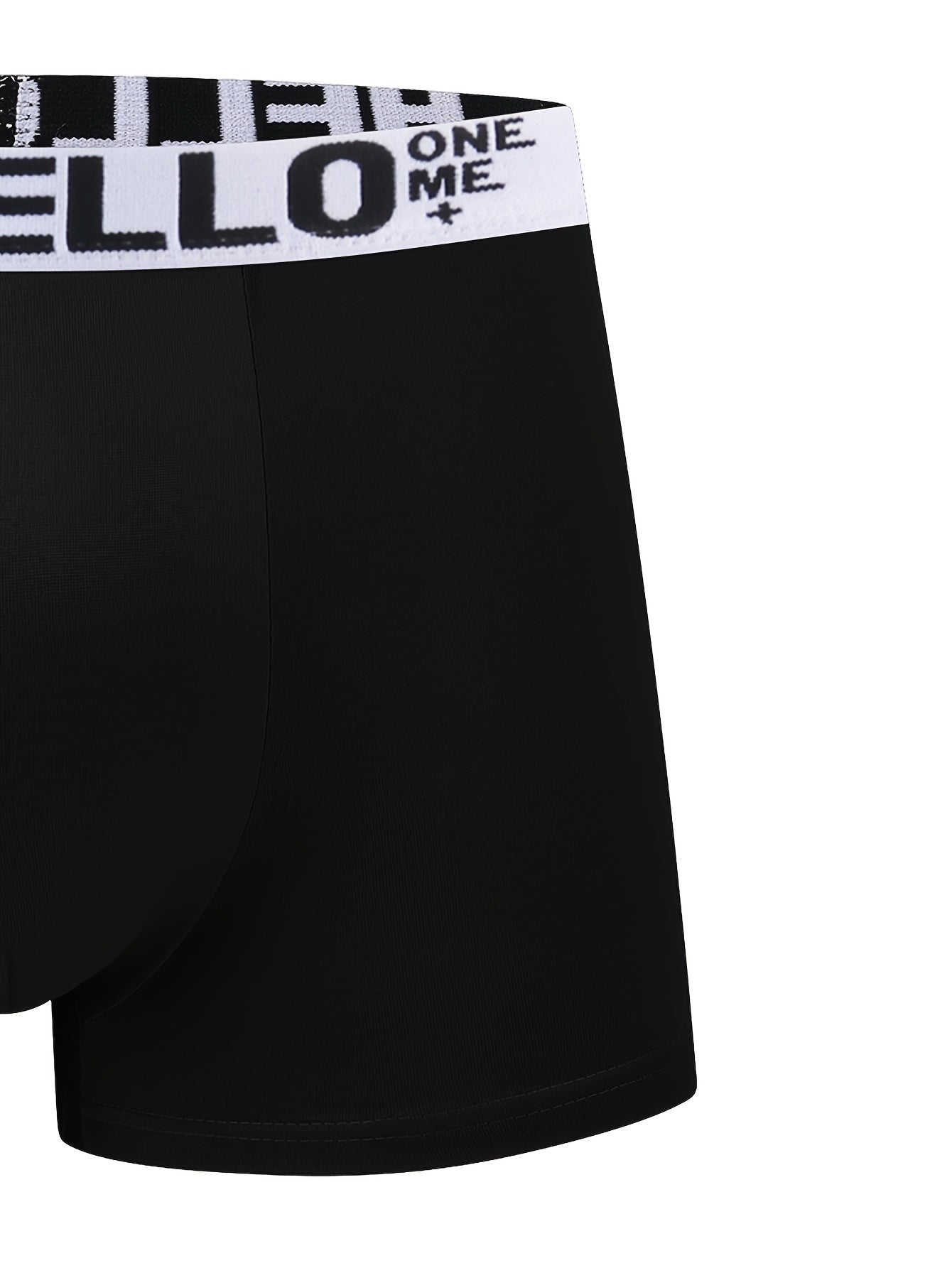 5pcs Men's 'HELLO' Boxer Briefs - Stylish, Breathable, Comfortable, High Stretch, Quick-drying Sports Trunks