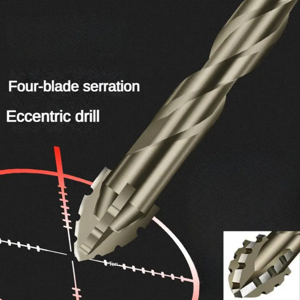 3 ProPlus carbide-tipped drill bits with hex shank for various materials, ideal for dry drilling.