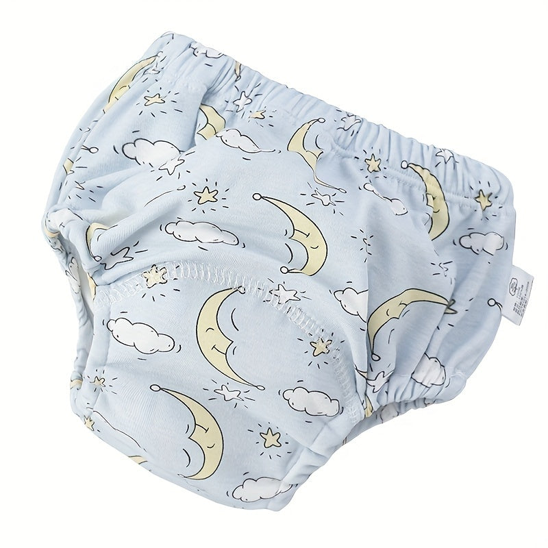 Leak-Proof Potty Training Pants for Boys & Girls - Washable, Extra Absorbent Underwear featuring Cute Cartoon Designs in Gray/Blue/Yellow