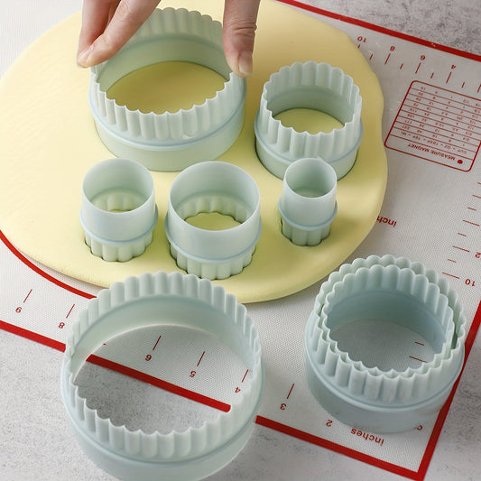 Set of 8 Floral Cookie Cutters - Double-Sided Plastic Molds for Baking, Fondant & Vegetable Print Tools, Essential Kitchen Accessories