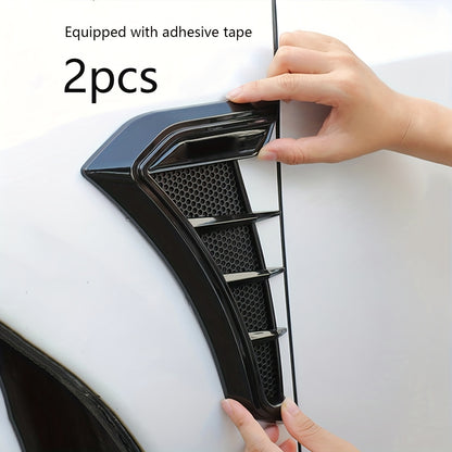 [717 Side Label Stickers] 2pcs Car Fender Decorative Stickers for Side Air Vents, Universal Side Wing Body Stickers, Auto Accessories for Modified decoration.