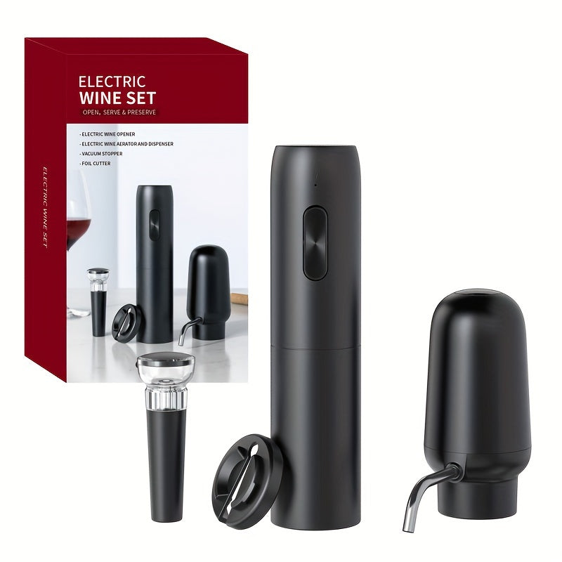 1pc Electric Wine Pourer and Decanter, versatile for pouring olive oil and wine, doubles as a portable water bottle pump and automatic drinking fountain for the kitchen.