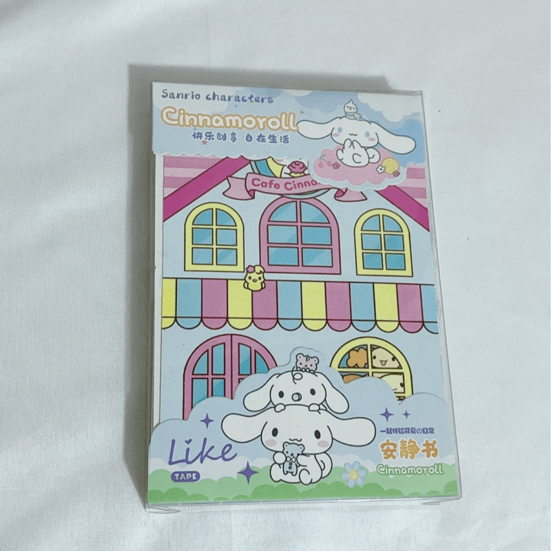 Sanrio 3D Bubble Sticker Book for DIY Crafts featuring characters like Hello Kitty, Kuromi, My Melody, Cinnamoroll, and Pochacco. Made of single-use glossy paper, this handmade decoration