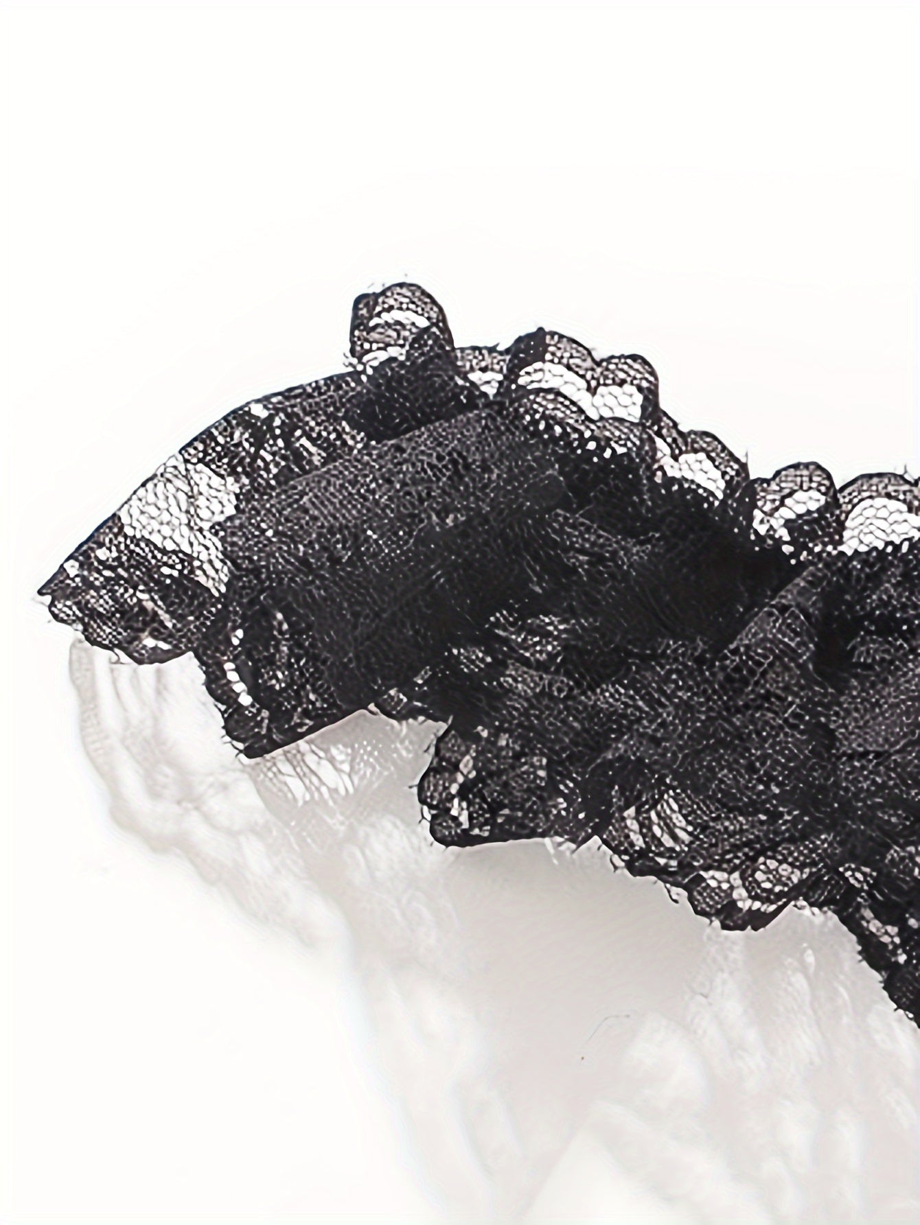 Lace thongs with bow knot and faux pearl decoration, open crotch intimates for women's lingerie.