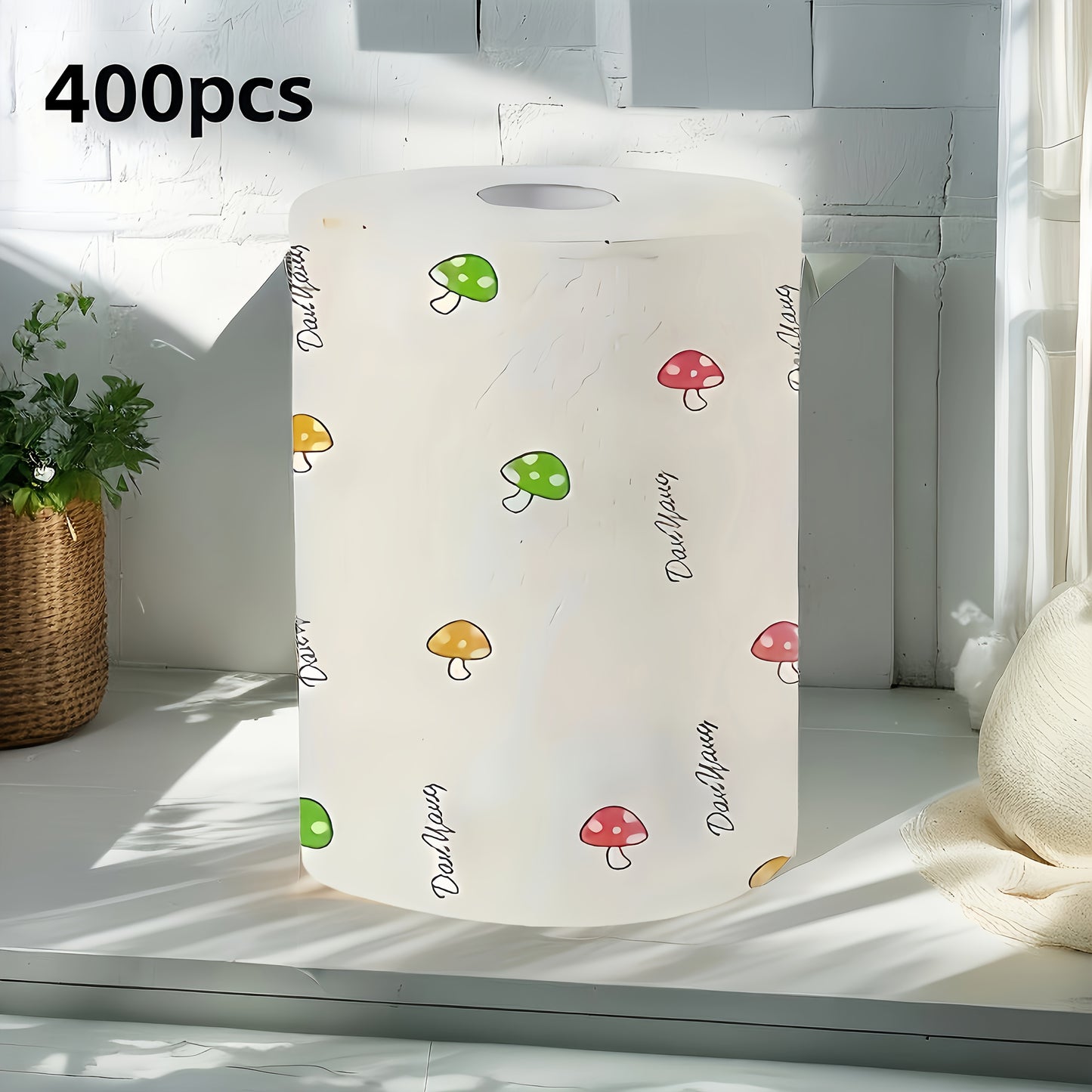 50/100/200/400 Disposable Cleaning Wipes - Non-woven PET Fabric Towels, Random Patterned, Wet/Dry Oil-Resistant, Reusable Lazy Cloth