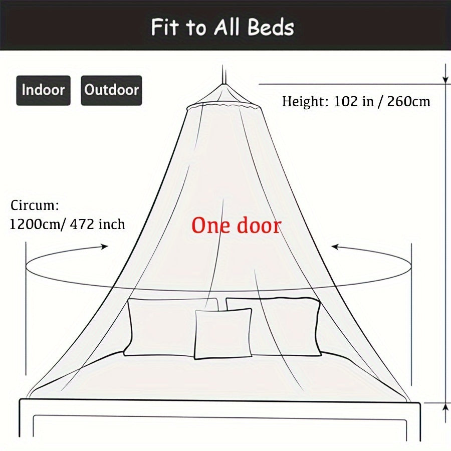 The versatile Extra Large White Mosquito Net Canopy is ideal for both indoor and outdoor use. Perfect for camping, sleepovers, and garden protection, this canopy fits single to California King size beds, cribs, hanging bed nets, and is perfect for travel.