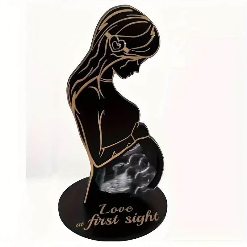 Cherished Memories - Handcrafted Wooden Pregnancy Sonogram Shadow Box, Perfect Gift for Expectant Parents, Heartfelt Gesture for New Moms and Dads