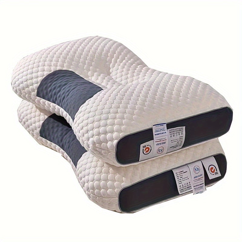 Knitted Thin Pillow with Cervical Spine Support, Ideal for Sleeping and Massage, Moisture-Absorbing, Breathable Home Bedding Pillow for Living Room, Bedroom, and Home Decor.