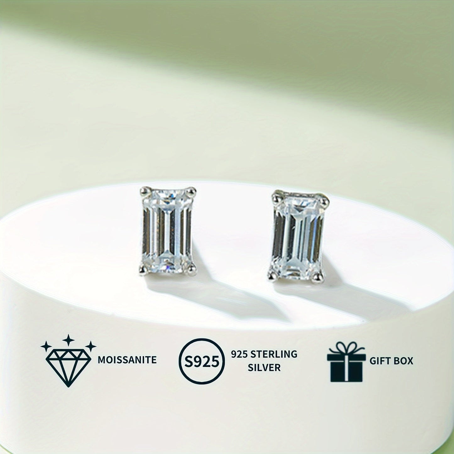 Add a touch of elegance with the PROLIANCE Elegant Moissanite Jewelry Set. This classic set includes a rectangular pendant necklace and stud earrings, both made with 925 sterling silver plating. Choose from 1.0-2.0CT for the pendant and 0.5-1.0CT for the