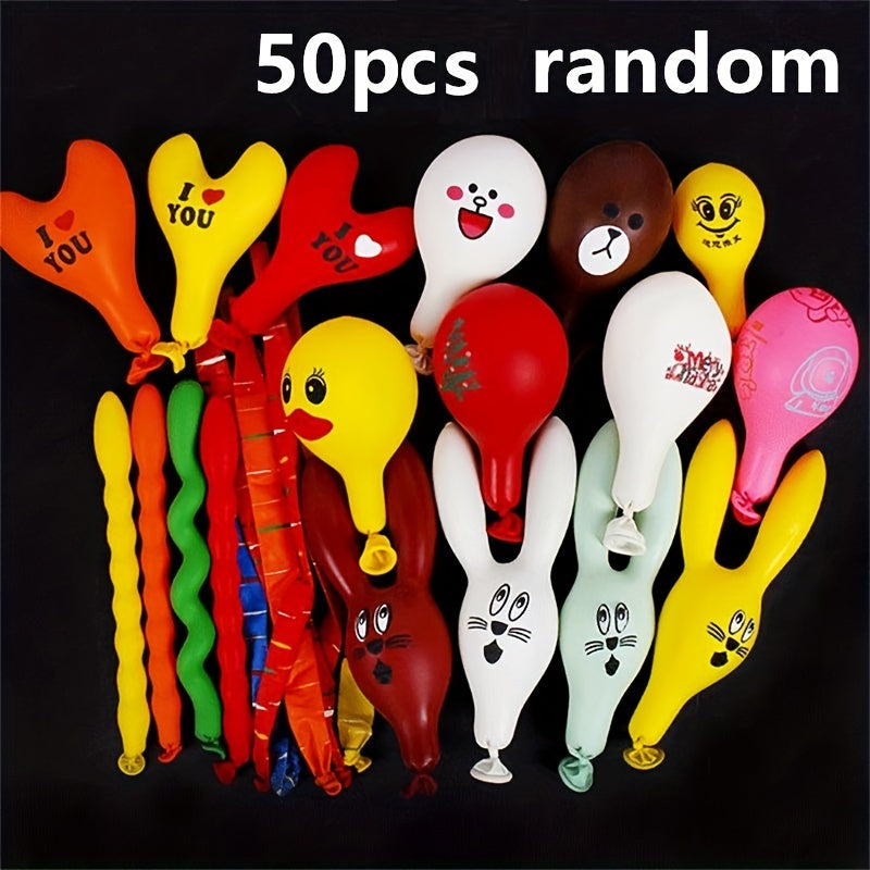 50-piece Quick Fill Balloon Set - Vibrant Party and Event Decor for Birthdays, Weddings, Holidays - Easy Assembly