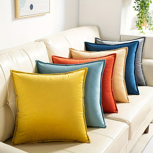 Super soft velvet cushion cover for living room decor, without filling. Machine washable, suitable for sofa or bedroom. Modern style, great for indoor or outdoor use.