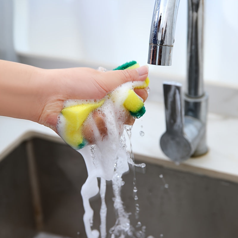 [Bestseller] Choose from 6pcs, 12pcs, or 24pcs of our versatile kitchen cleaning sponges! These double-sided, non-scratch scrubbing pads are perfect for washing dishes, kitchen surfaces, floors, and furniture. Great as a Halloween or Christmas gift!