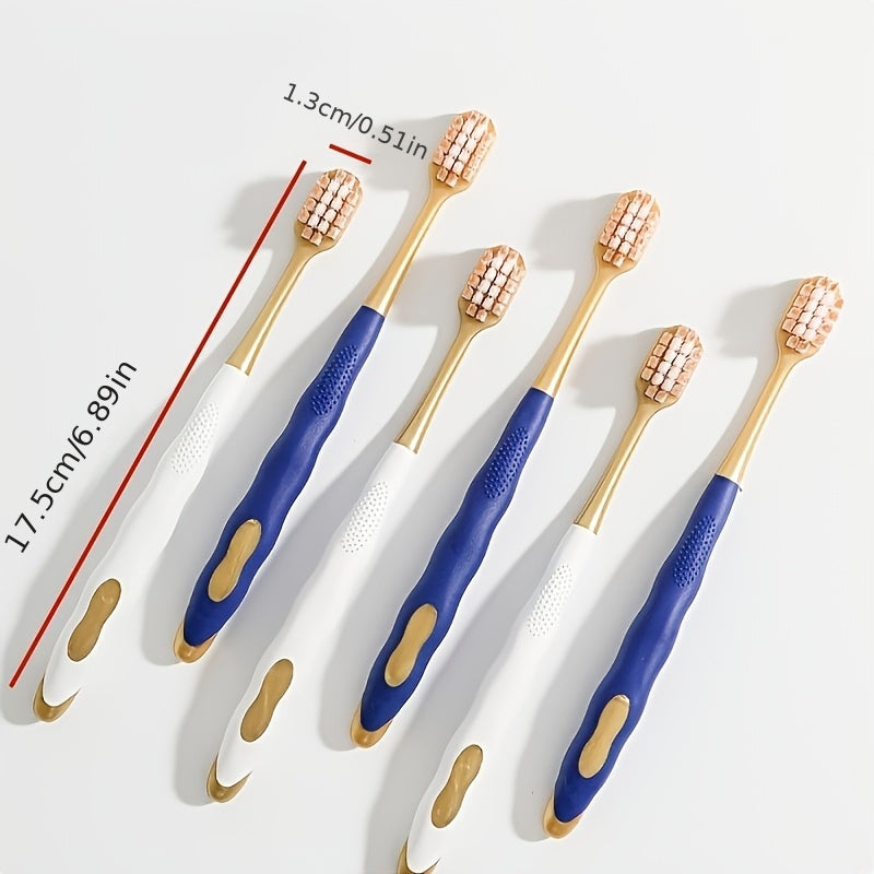 6-Pack of Sam's Wide Head Soft Nylon Bristle Toothbrushes, gentle on gums and deep cleaning.