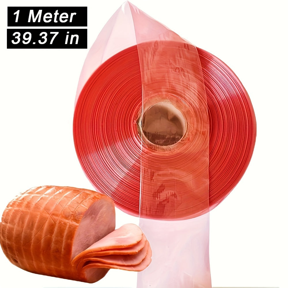 SISCCI offers a durable plastic sausage casing that is resistant to high temperatures. Available in lengths of 1, 5, or 10 meters with a diameter of 55mm, this food-safe casing is perfect for sausage making and meat preservation. Use it for sausage, ham