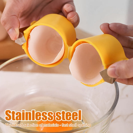 Easy to clean eggshell separator for quick peeling and yolk splitting, essential for baking in the kitchen.