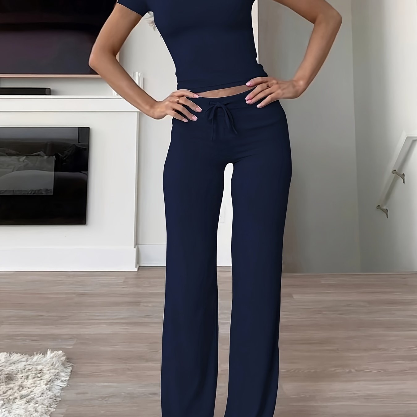 Kardashian-inspired Modal Ribbed Loungewear Set