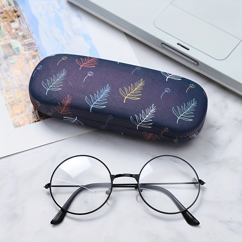 Durable and Stylish Kanolan Chic Faux Leather Glasses Case - Spacious Eyewear Storage for Men and Women