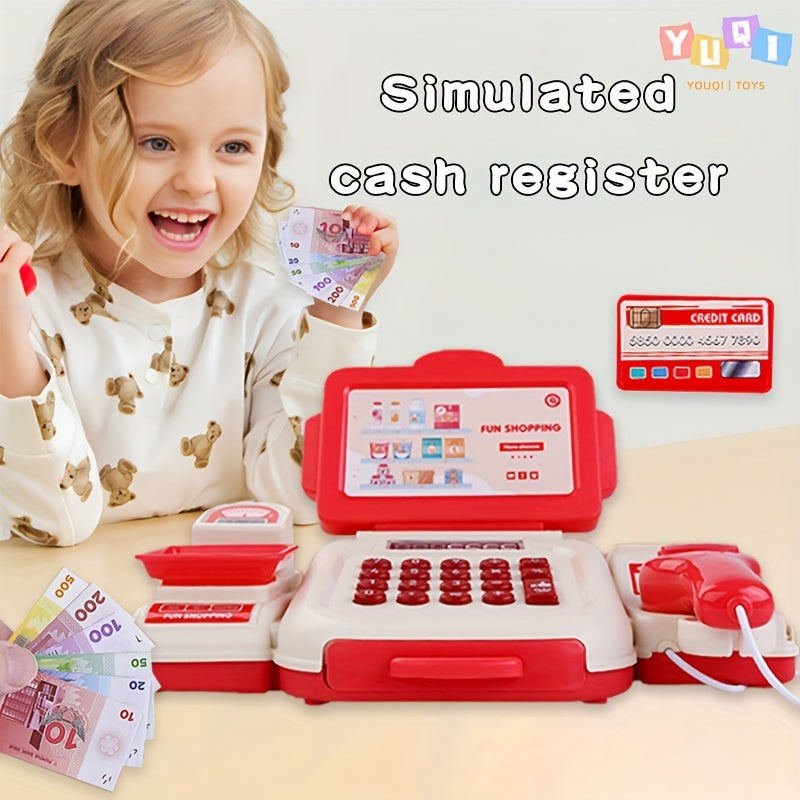 Children aged 3-6 will love this interactive supermarket cash register toy with scanner for educational role-play. Batteries not included. Perfect for boys and girls.