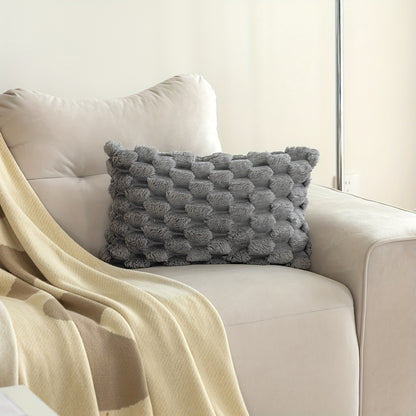 1pc Soft Plush Cream Couch Pillow Cover, Farmhouse Cushion Cover, Cozy Modern Home Decor, 45.72cm*45.72cm or 30.48cm*50.8cm, without insert.