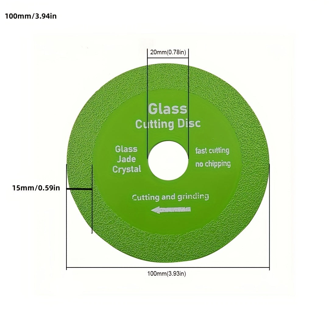 1pc 100mm Glass Cutting Disc, Diamond Marble Saw Blade for cutting ceramic tile and jade, sharp.