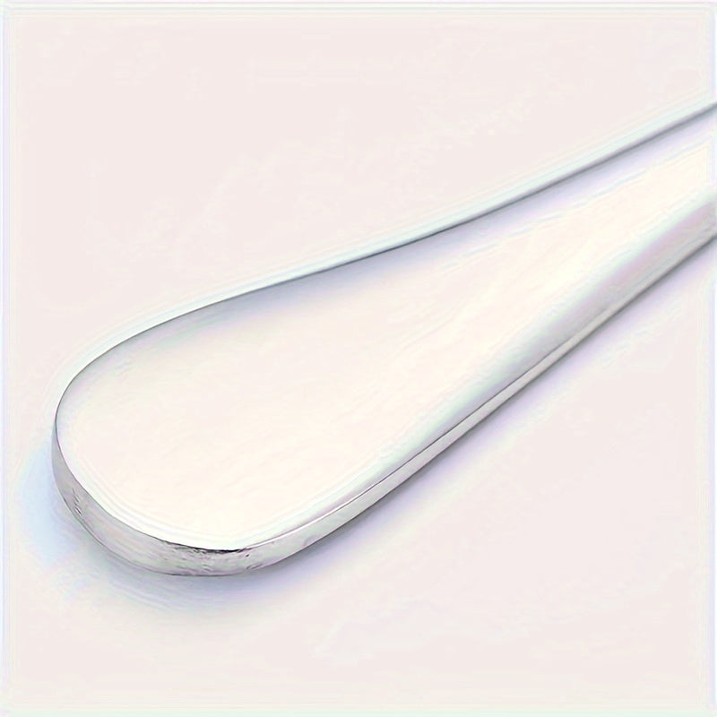 Stainless Steel Long Handle Spoon Set - Includes 8 pieces for tea, coffee, and ice cream. Dishwasher safe. Great kitchen accessory.