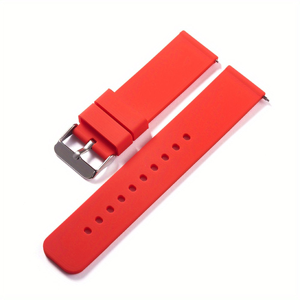 This silicone strap watch band comes in various sizes and is suitable for both women and men. The polished buckle and waterproof design make it perfect for sports activities. This strap makes an excellent gift option.