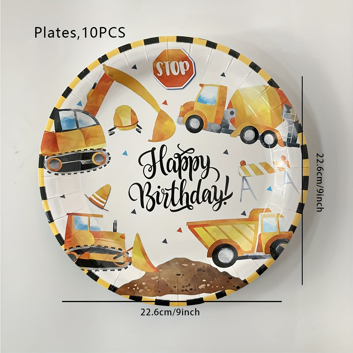 Excavator-Inspired Birthday Party Decor Set - Comes with Banner, Balloons, and More for Any Time of Year. Perfect for Excavator Themed Birthday Celebrations. Features Pull Flag and Balloon Ceremony.