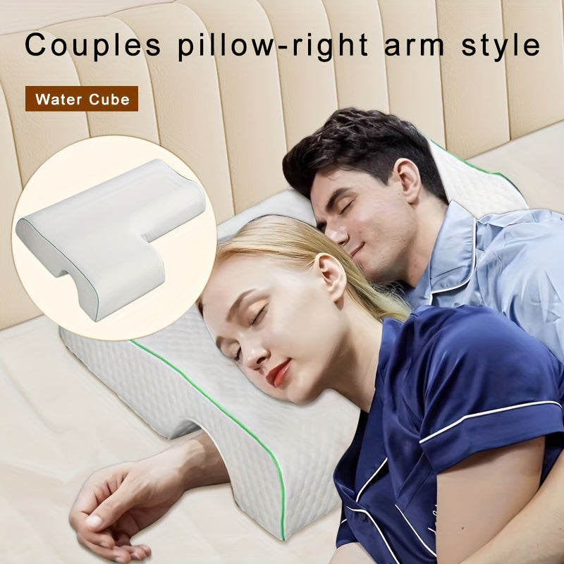 Slow-rebound memory foam pillow with arch support perfect for back and side sleepers. Ideal for couples, office, and bedroom. Great gift for sleep and arm pain relief. Hypoallergenic