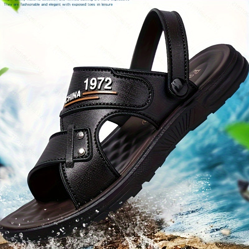 Stylish open-toe sandals with slip-on design for indoor and outdoor comfort.