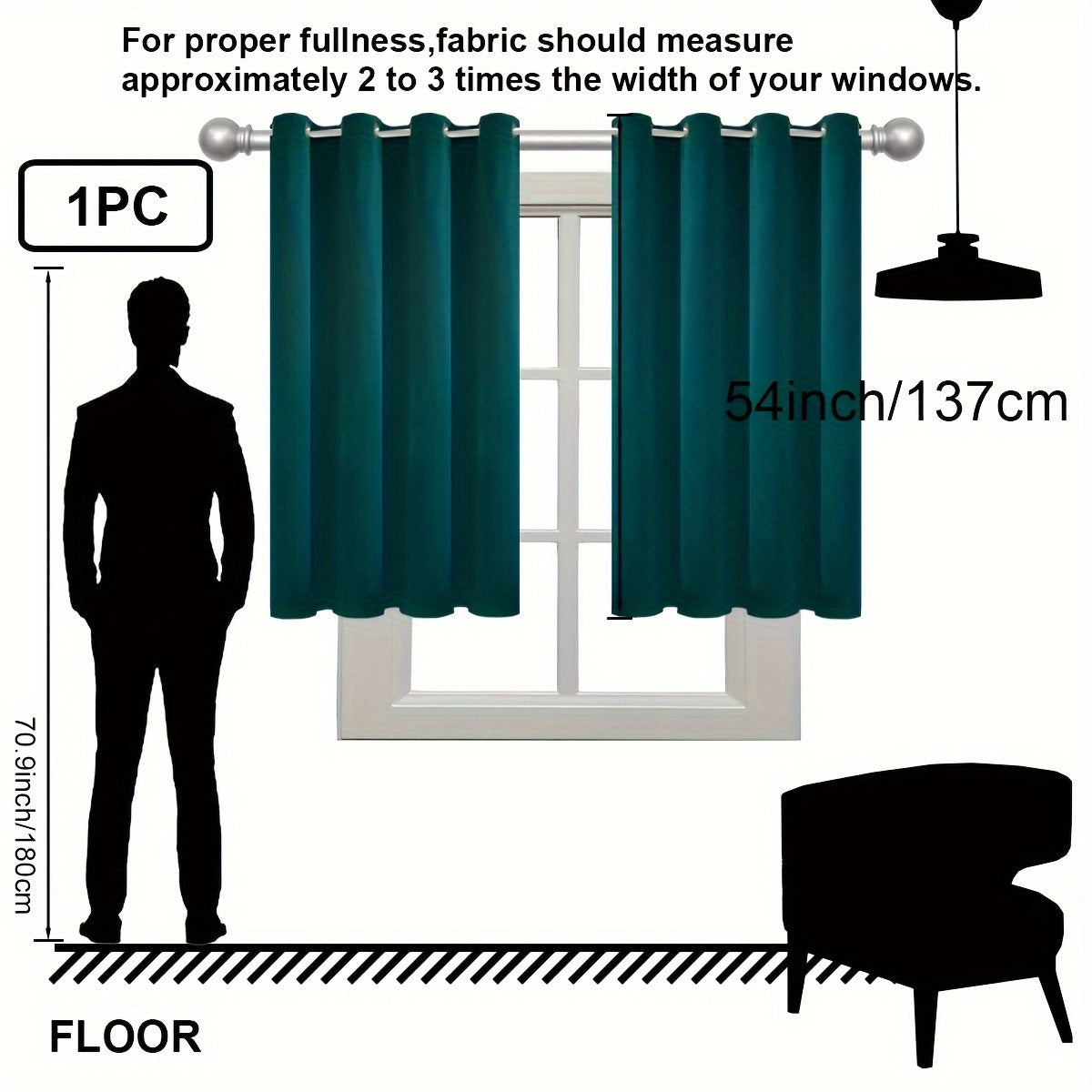 1PC Insulation and Blackout Circle Curtains, Ideal for Bedrooms and Living Rooms, Minimize Noise and Light Blocking