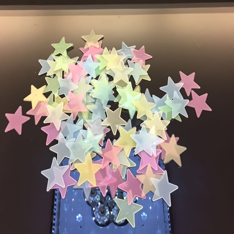 100 glowing star stickers for bedroom walls and ceilings.