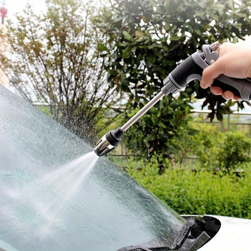 Portable high-pressure water gun with foam nozzle for cars, home, and garden use, suitable for Europe and America.