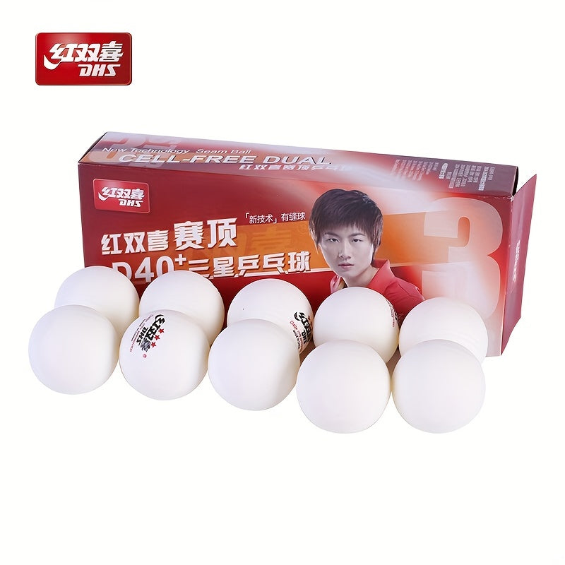 Red Double Happiness Three Stars Table Tennis Competition ping pong ball.