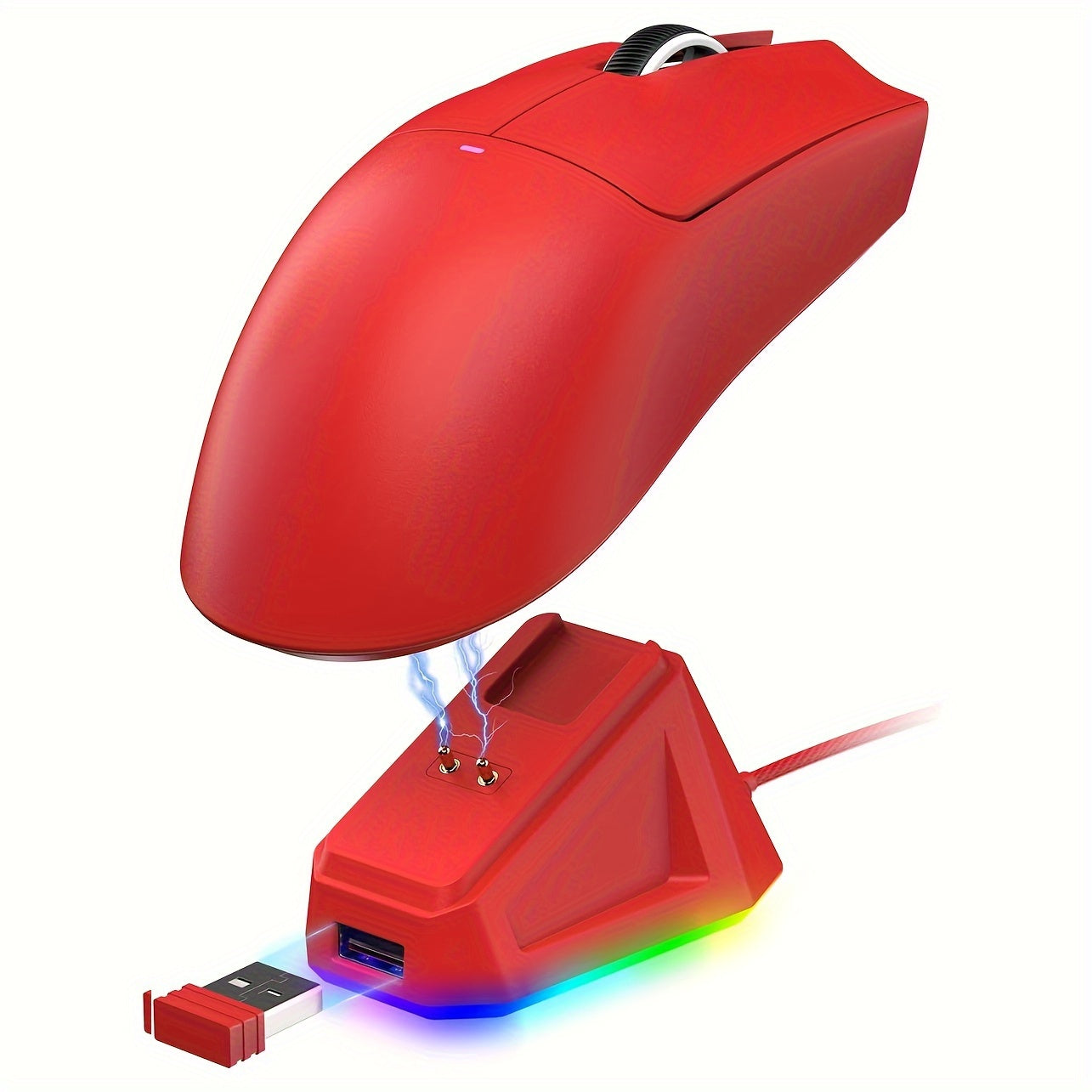 Attack Shark X11 is a lightweight wireless gaming mouse with RGB charging base, Tri-mode 2.4G/USB-C wired/BT, 22K DPI, PAW3311 Optical Sensor, HUYU Switch, 5 programmable buttons. Suitable