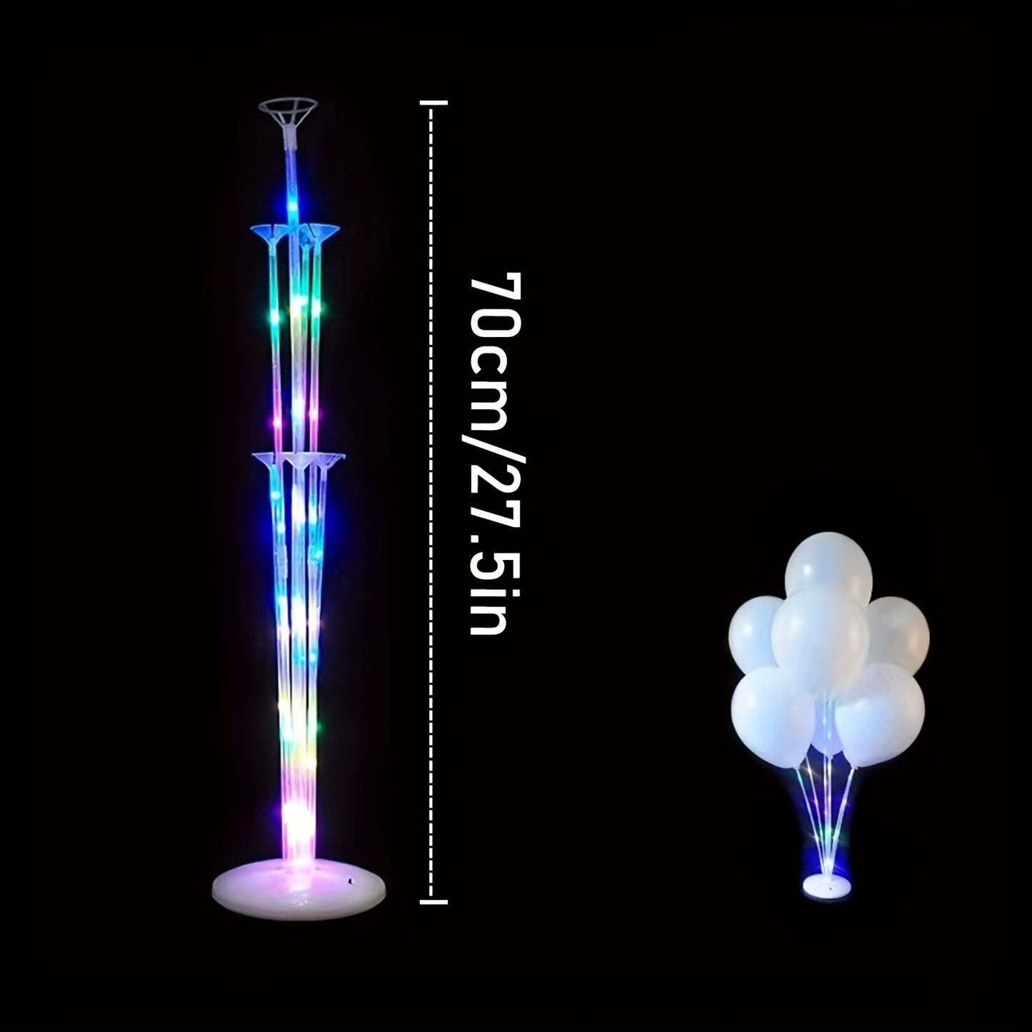 Lit Balloon Stand Kit - Ideal for Birthdays, Weddings, & Parties - Battery-Powered (AA), Batteries Not Included