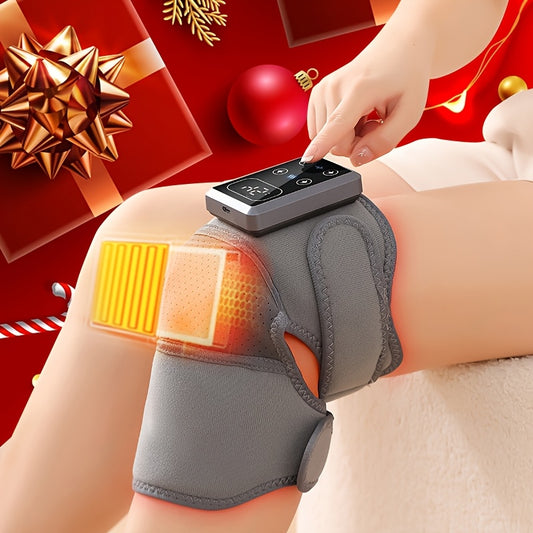 Electric massage knee pads that offer vibration and heating massage in a single package, making them a great gift option for personal use.