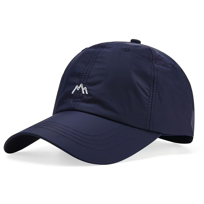 Breathable Unisex Baseball Cap with Quick-Dry Technology, Sun Protection, Adjustable Fit, and Embroidery Detail - Hand Washable.