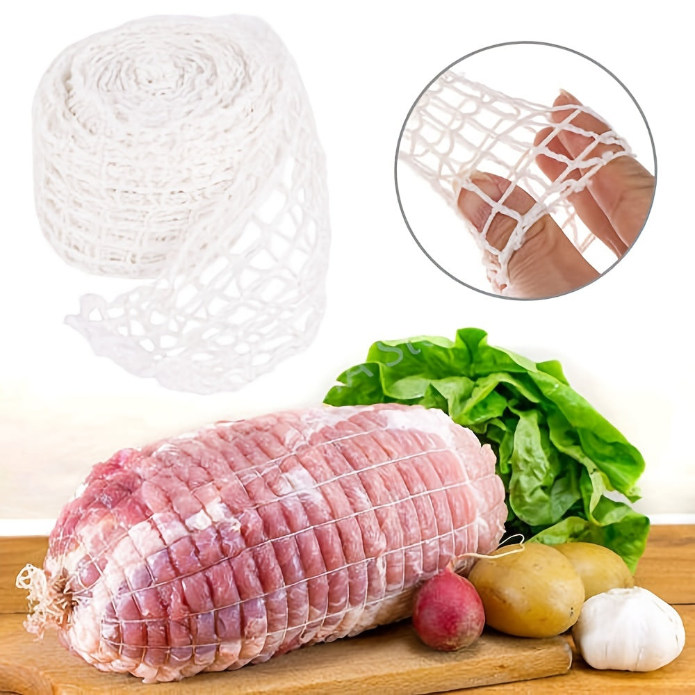 One piece of 5 meters long meat netting roll, elastic ham and sausage net, butcher's string, hot dog sausage packaging net, kitchen accessories meat cooking tool.