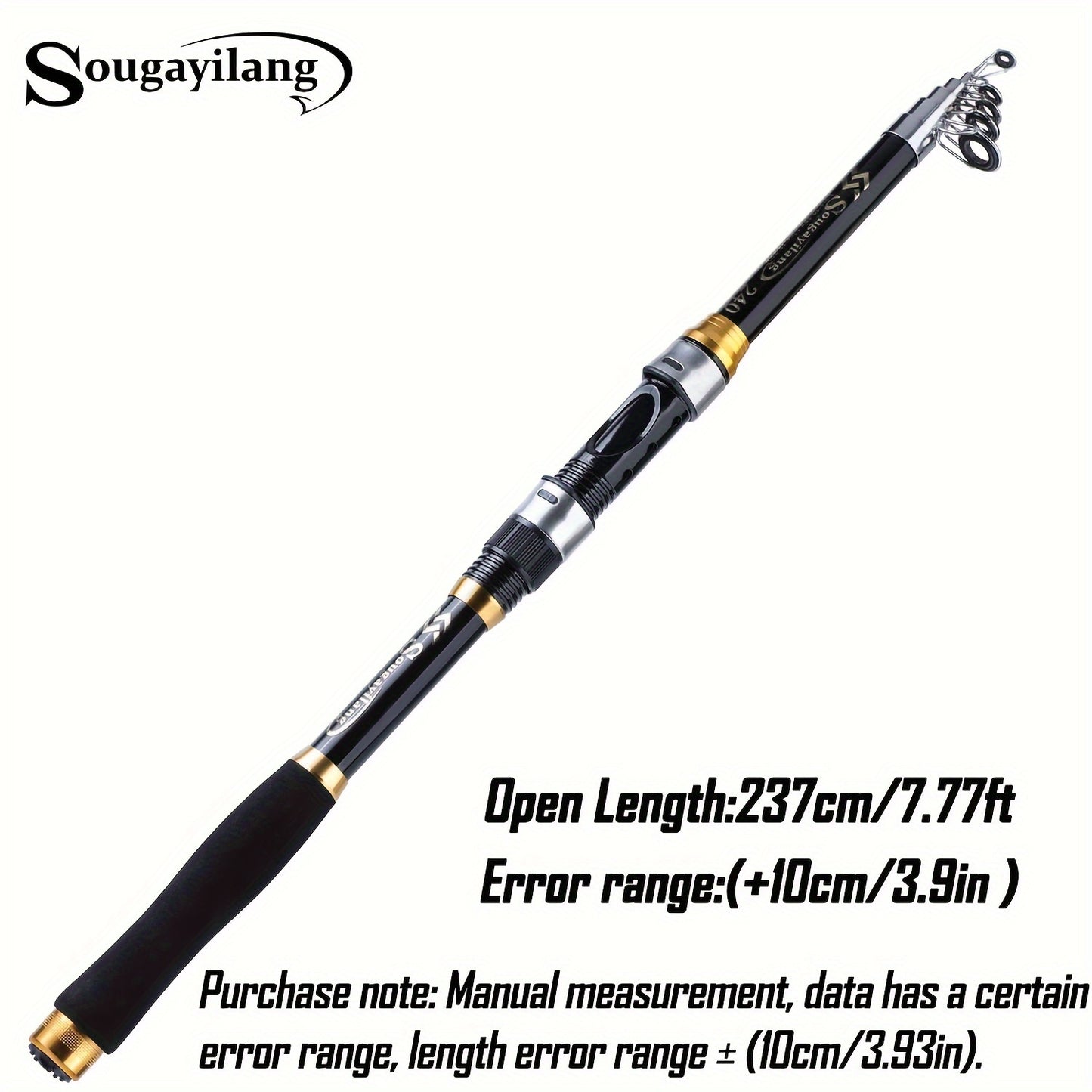 Sougayilang Telescopic Fishing Rod is a portable, durable fiberglass rod with medium action and extendable length for versatile saltwater fishing.