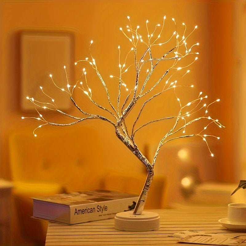 20" LED Bonsai Tree Lamp with 108 Lights for Night Light, Home Decor, Christmas & Parties, USB Powered - Single Pack