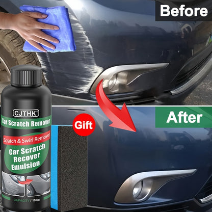 Universal car scratch repair wax kit for all vehicles, removes scratches and swirls, restores shine.